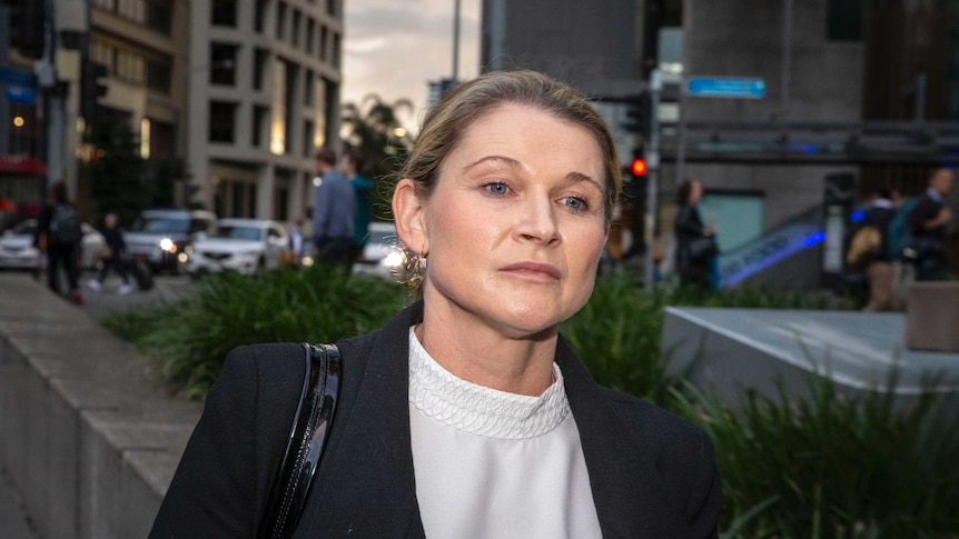 Sinead Taylor leaves the Brisbane Magistrate Court