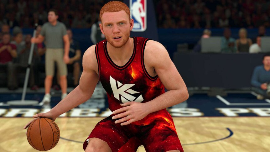 Screenshot of Angus Hartmann's NBA 2K character