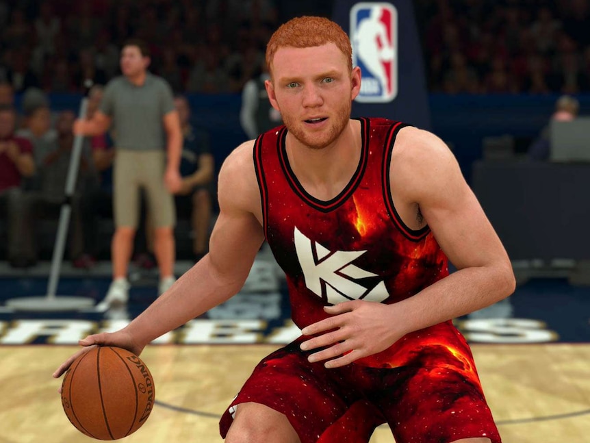 Screenshot of Angus Hartmann's NBA 2K character
