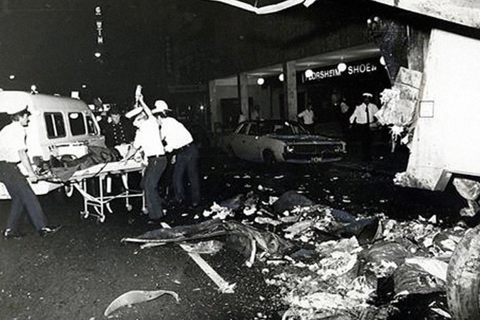 The aftermath of the 1978 Hilton bombing in central Sydney