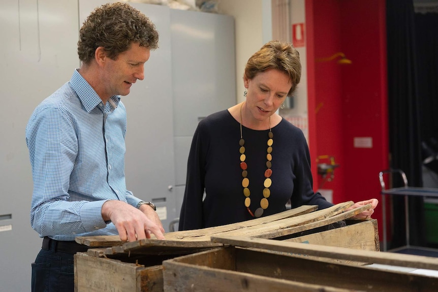 Archaeologists Jeremy Smith and Catherine Tucker