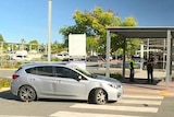 The silver hatchback that police say reversed into a mother and her two daughters at a Nambour carpark.