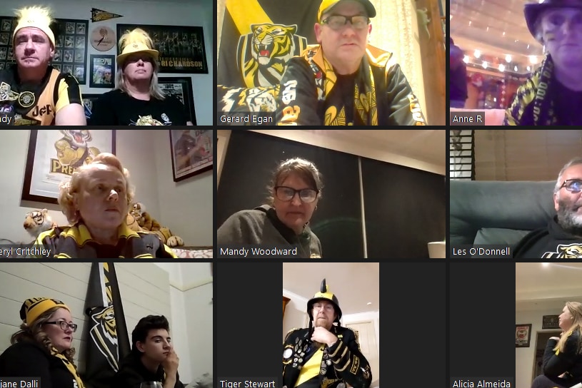 A Zoom call with multiple Richmond supporters