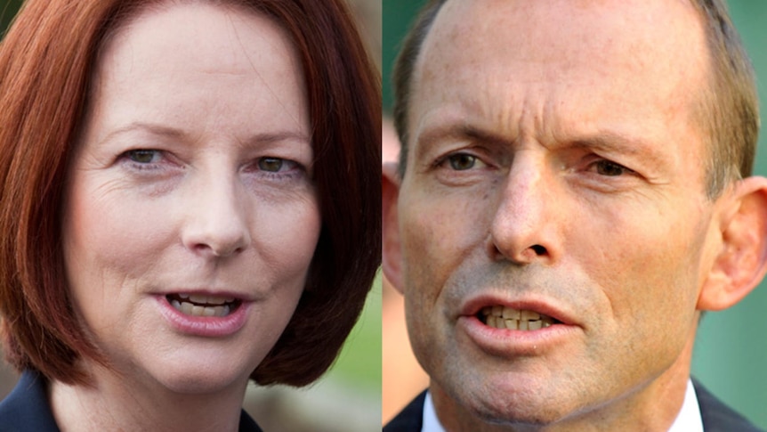 Julia Gillard and Tony Abbott.