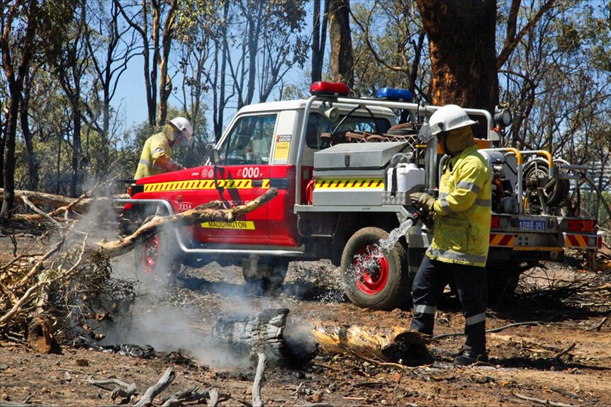 Firefighters say the blaze has burnt through 20 hectares