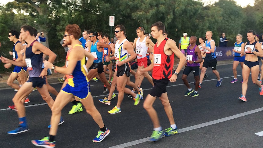 Race-walkers in Adelaide