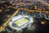 An aerial shot of the Sir John Guise stadium