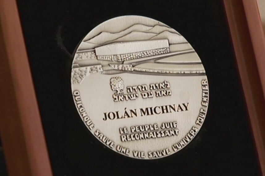 The Righteous Among the Nations award for Jolan Michnay