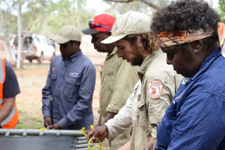 Indigenous rangers at Blue Bush Station