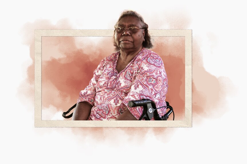 an aboriginal woman sitting 
