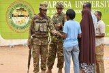 Kenya Defence forces soldiers at Garissa University