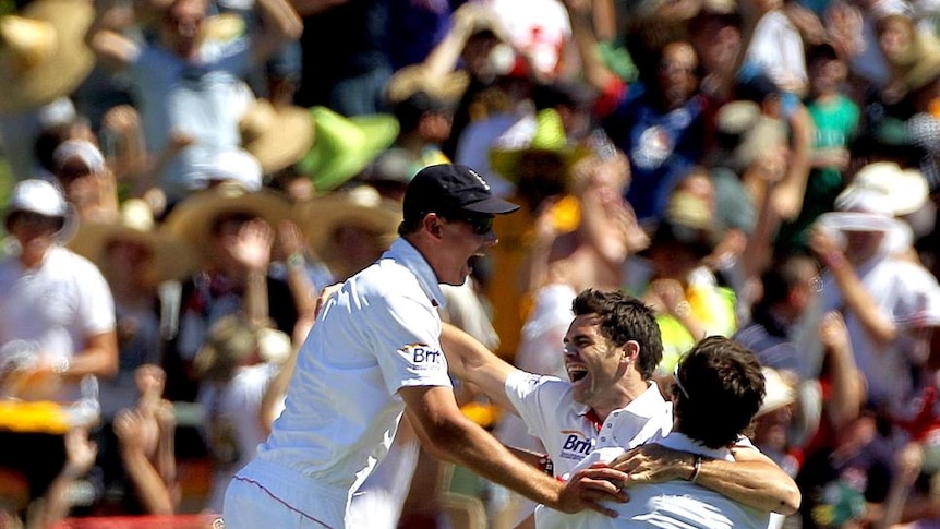 Anderson picked up the wickets of Ponting and Clarke in a tremendous opening spell.