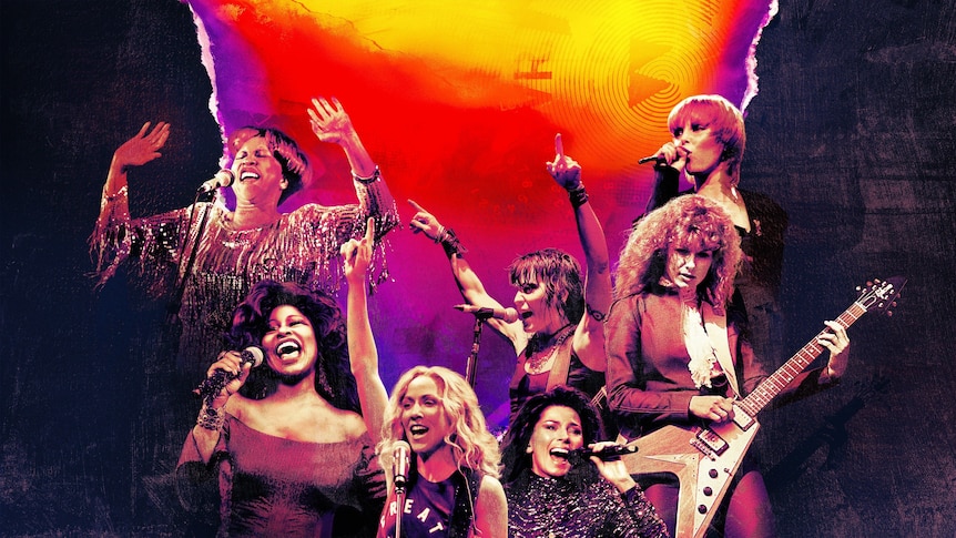 Composite image featuring Chaka Khan, Carrie Underwood, Joan Jett, Nancy Wilson and more playing instruments and singing..