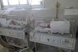 Babies in incubators at a maternity hospital in Syria.