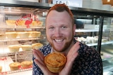 Karratha publican Bart Parsons pictured with his Emu Export Pie