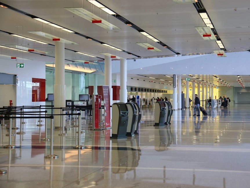 Check in at the Canberra Airport.