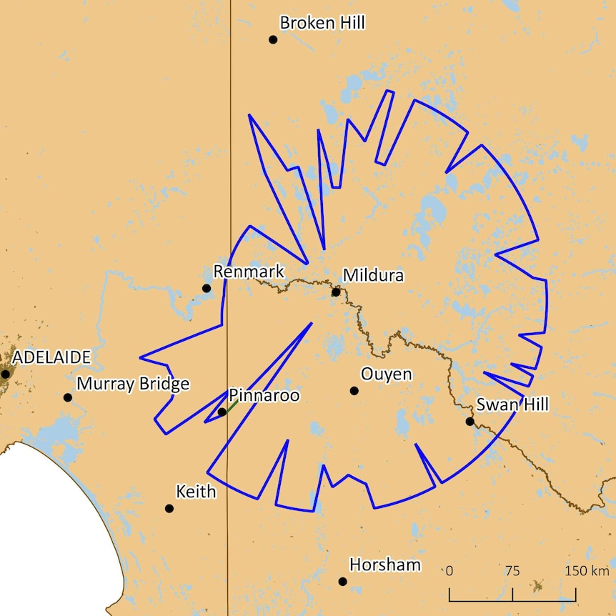 Old Mildura weather radar station coverage