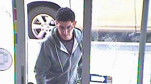 Police image of a man wanted over robberies involving faeces 4th May 2012