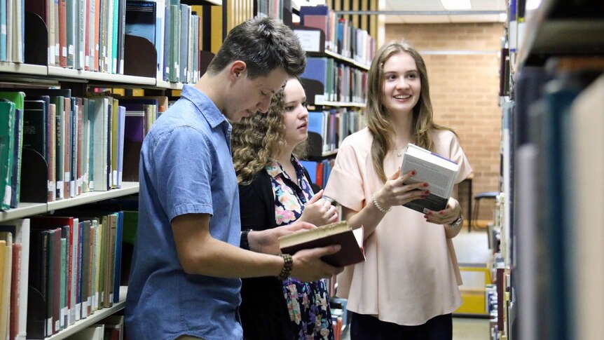 Alexander Ollman, Eloise Fry and Melissa Nuhich are preparing to start their studies at ANU.