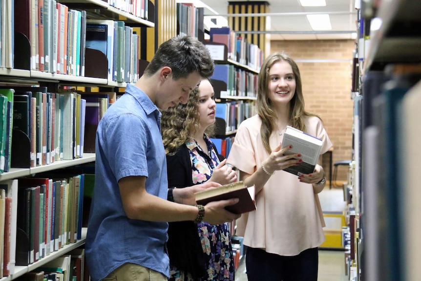 Alexander Ollman, Eloise Fry and Melissa Nuhich are preparing to start their studies at ANU.