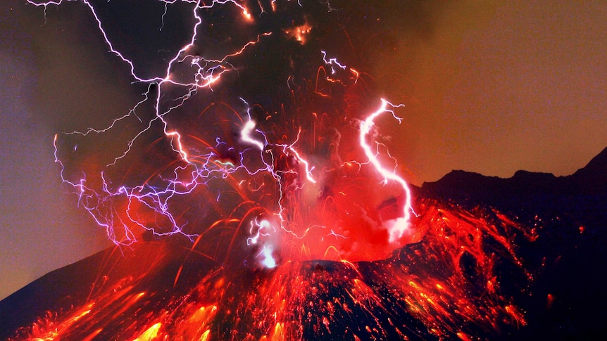 erupting volcanoes