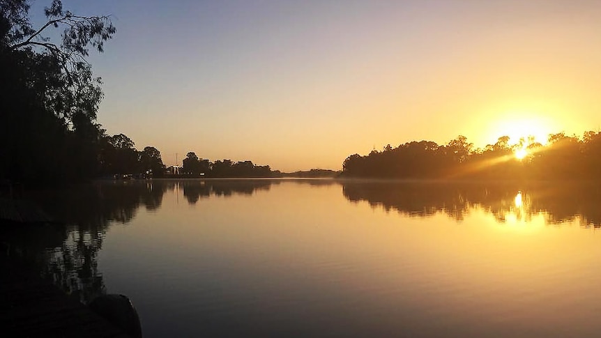 Sunrise over the River Murray at Renmark