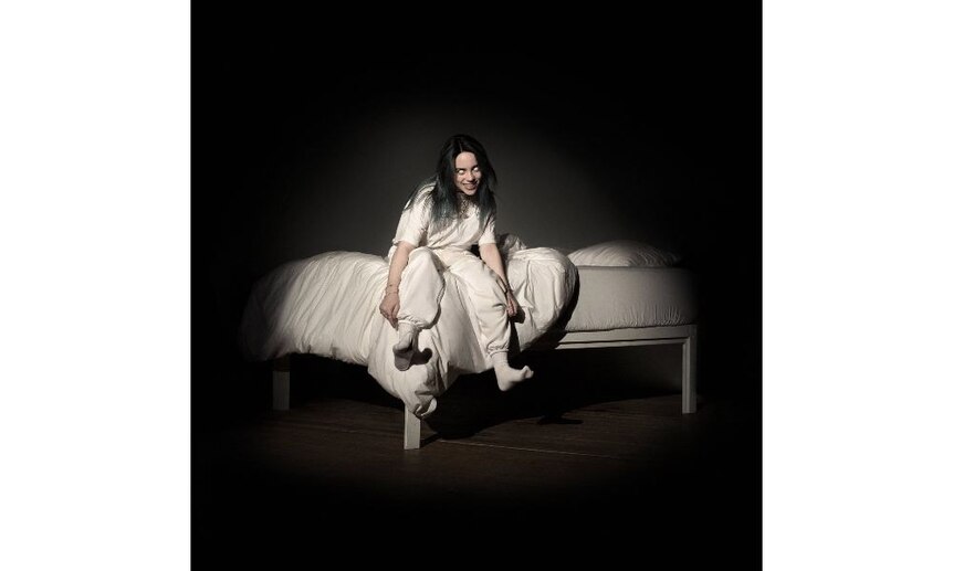 The artwork for Billie Eilish's 2019 debut album When We All Fall Asleep, Where Do We Go?
