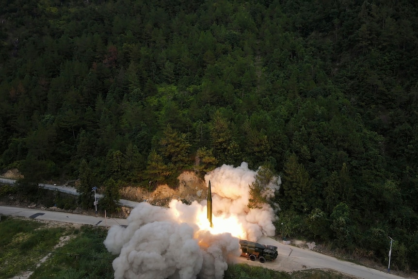 A military exercise in rural China