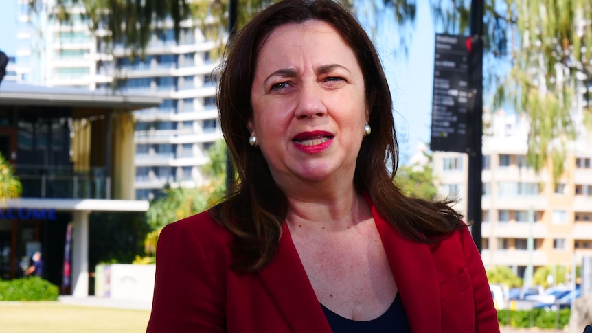 Queensland Premier Annastacia Palaszczuk speaking about COVID-19 on the Gold Coast
