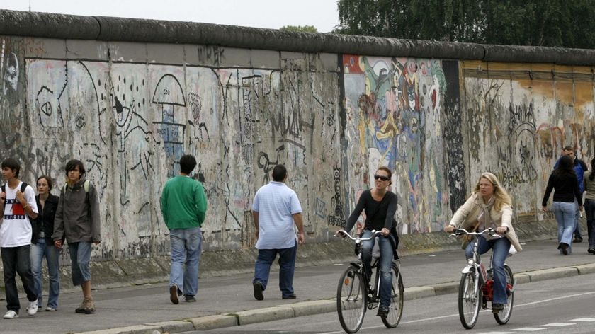 The bike trail follows the path of the 160km Berlin Wall.