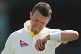 Australia's Peter Siddle prepares to bowl during day three of the fifth Ashes Test at The Oval.