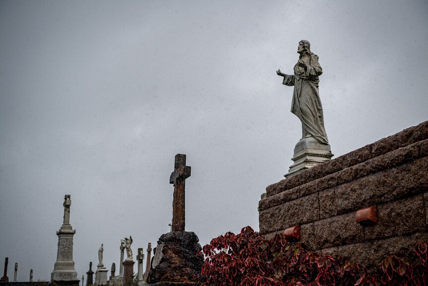 Cemetery with jesus, crosses