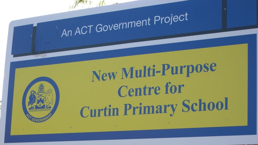 Multi purpose building under construction at Curtin Primary as part of the stimulus package.