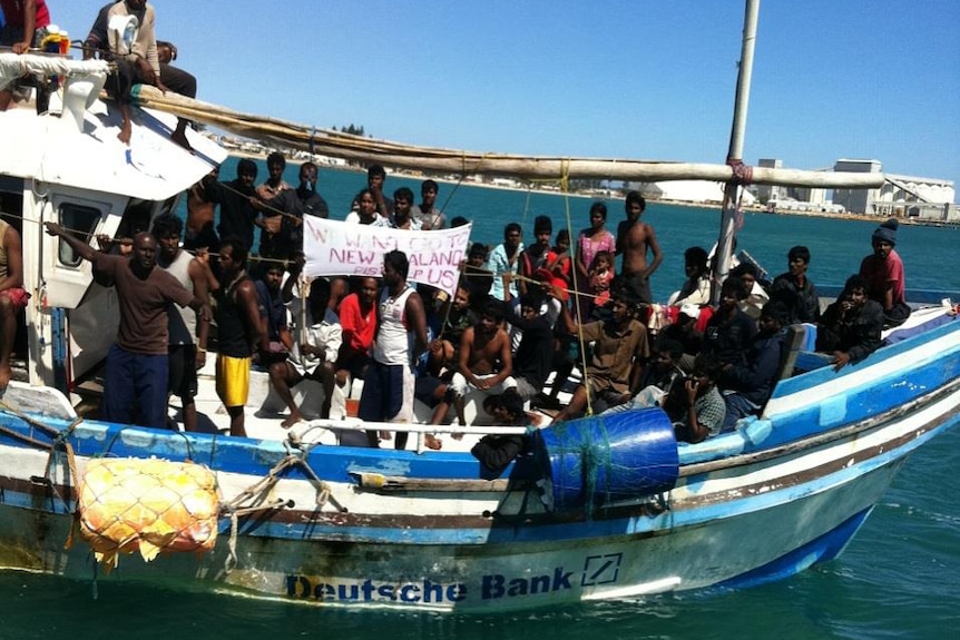 Asylum seekers arrive by boat