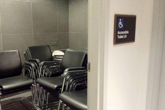 Accessible toilet at conference