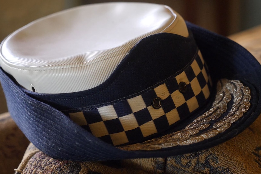 a policewoman cap without the badges.