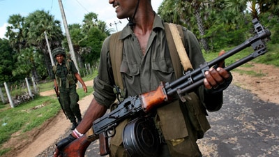 File photo: Sri Lankan government soldiers on patrol (Getty Images: John Moore)