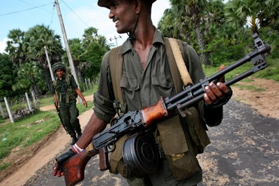 File photo: Sri Lankan government soldiers on patrol (Getty Images: John Moore)