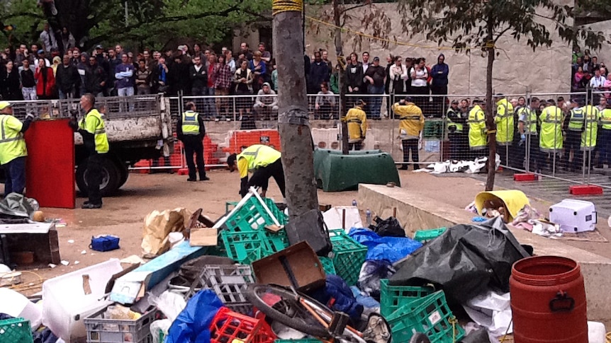Occupy Melbourne protesters cleared from City Square (ABC News: Jon Harrison)
