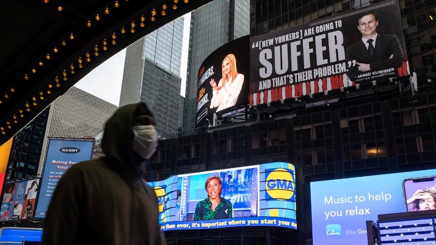 Two billboards feature Ivanka Trump and Jared Kushner in New York.