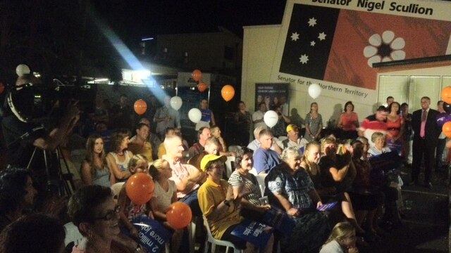 Country Liberals supporters celebrate a win in Solomon