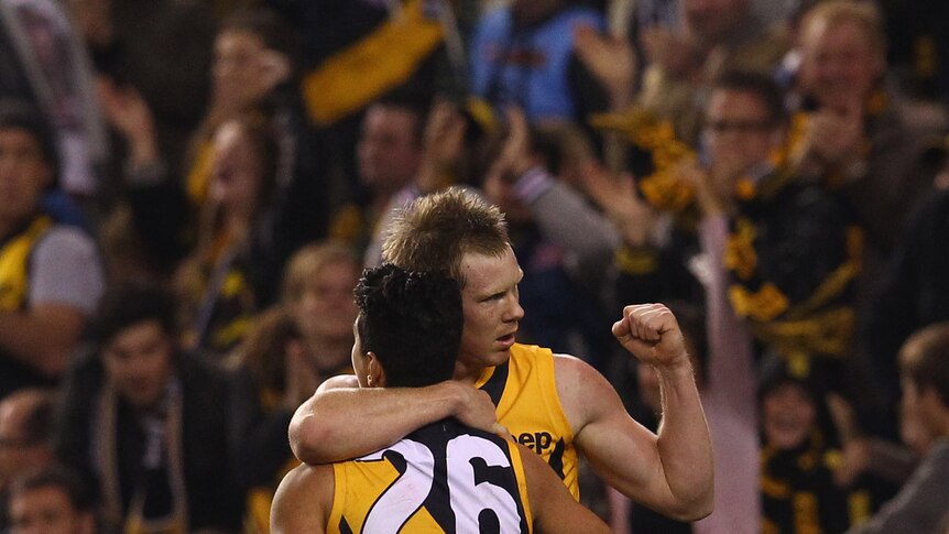 Super eight ... Jack Riewoldt was the star of the show for Richmond.