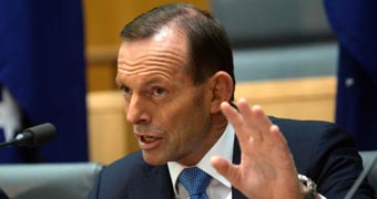 Tony Abbott speaking in Parliament.