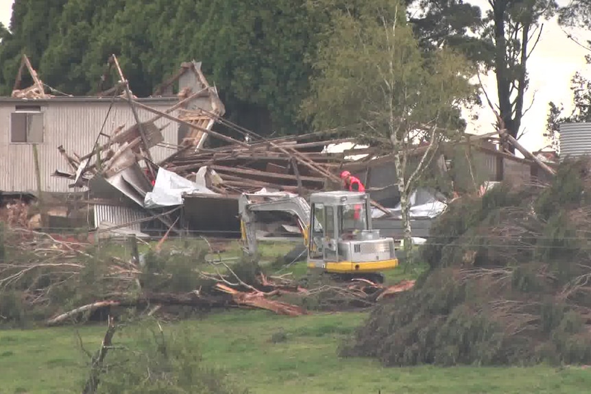 The damage after a tornado