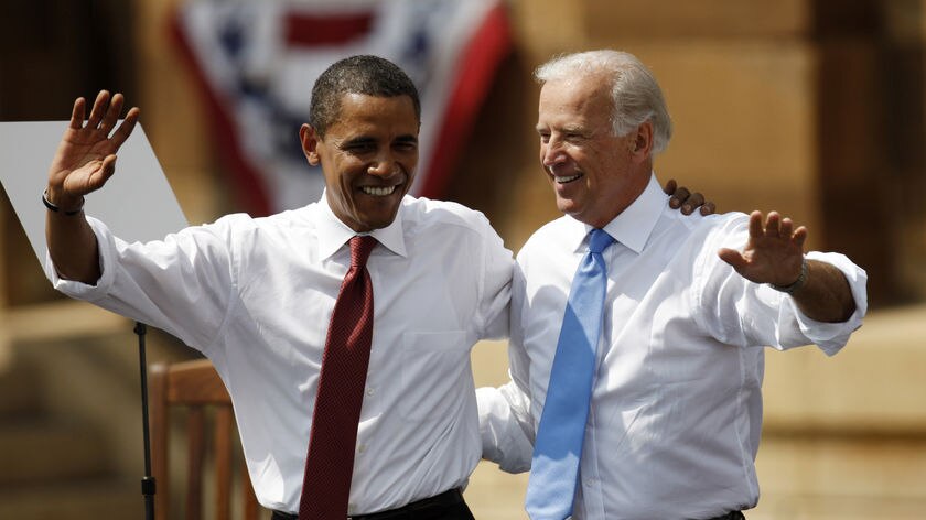 Barack Obama unveiled Joe Biden as his vice-presidential running mate in August 2008