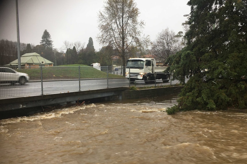 New Town rivulet rising.