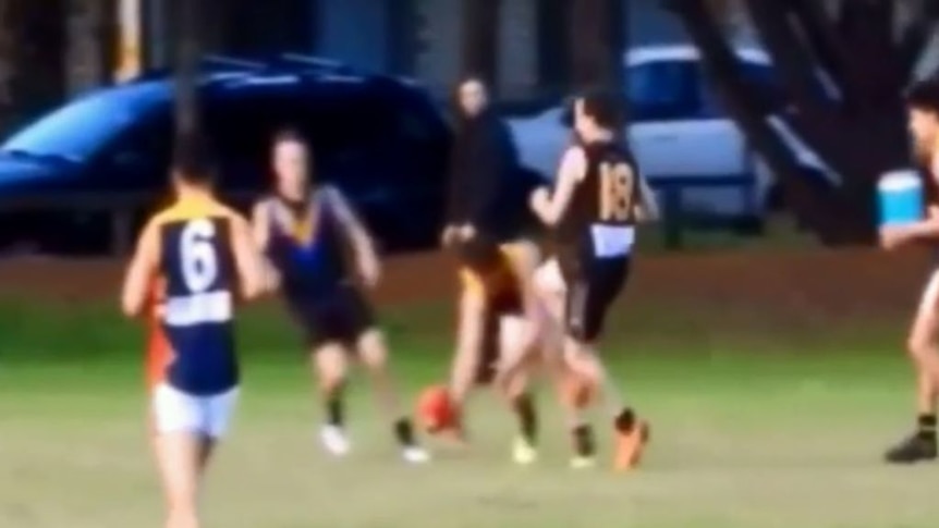 Footy player has jaw fractured by knee