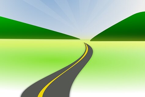 Road to a horizon graphic