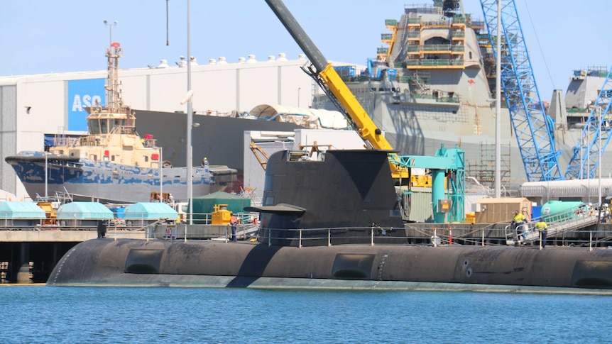 submarine and destroyer at ASC
