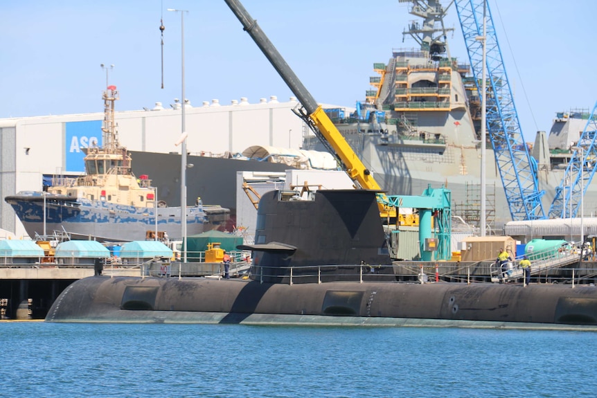 submarine and destroyer at ASC